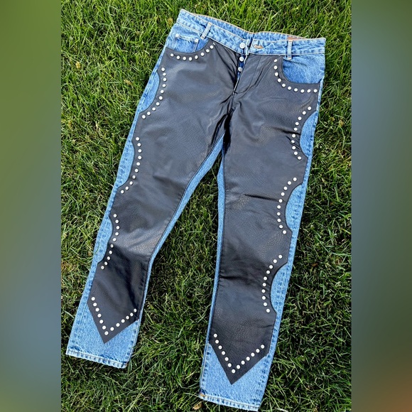 Black and Blue Bootcut Jeans with Classic Style/LIMITED EDITION/MEN’S - Picture 2 of 5